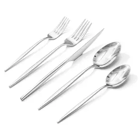 Ks6617 Kingstone Silverware Set 20-piece Flatware Cutlery Silver