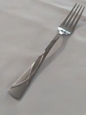 Kitchinox 026602713858 7 Stainless Flatware Lot Willow Sand Salad Dinner Forks Soup Spoons #3