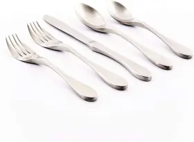 Knork 642103222479 Matte 20-piece Flatware Set Silver 20 Piece