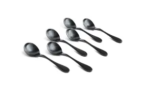 Knork 898495000960 Specialty Spoon Soup 6 Piece Set Matte Black