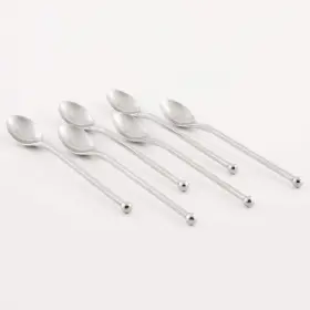 Knork 898495001516 Tea Modern Iced Teaspoon Cocktail 6 Piece Set Gloss #2
