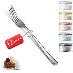 Kr.271df.s12 Kyraton Dinner Forks Set Of 12 8.15 Inch Stainless Steel Table Silverware For