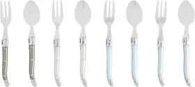 Laguiole 692786820448 Cocktail Or Dessert Spoons And Forks Mother Of Pearl Set 8