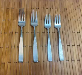Lauffer By Towle 044228068190 Bedford 18/8 Stainless Steel 2 Dinner Forks And Salad