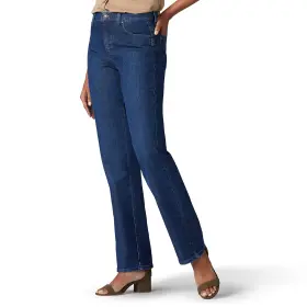 3051833 Lee Womens Relaxed Fit Straight Leg Jean Meridian 8 Long
