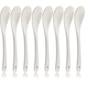 Leegg 638479380448 Porcelain Egg Spoons Ceramic Set Of 8 Tea Spoon Teaspoons For Coffee