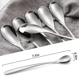 Leegg 658358830604 Long Spoons 6 Pieces Stainless Steel Cocktail Stirrer Iced Teaspoon Mixing Sp #2