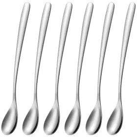 Leegg 658358830604 Long Spoons 6 Pieces Stainless Steel Cocktail Stirrer Iced Teaspoon Mixing Sp