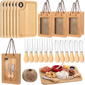 Lemonroad Lem-lemonroad-7598 6 Set Bridal Shower Favors Bamboo Cheese Board Charcuterie Gi