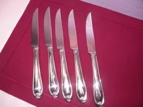 11612395 Lenox Set Of 5 Hartleigh Steak Knife Knives 9 3/8 Gg4