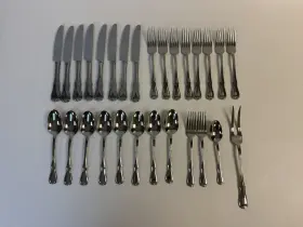 Lenox 194372016063 Pine Grove - 18/10 Stainless 28 Pc Flatware Lot Mint