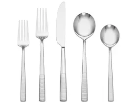 Lenox 194372040945 Modulus Mirror 20-piece Flatware Set Casual