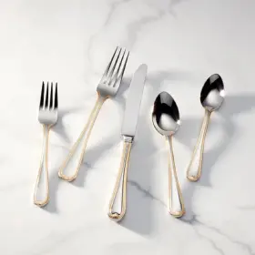 6056188 Lenox Vintage Jewel Gold 18/10 Stainless 5pc. Place Setting Service For One