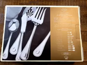 Lenox 65pc. French Perle 18/10 Stainless Steel 53pc. Flatware Set Service For 8 #2
