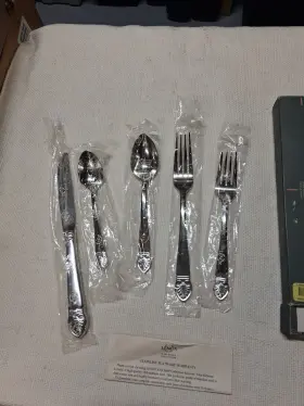 Lenox 721074345681 Hannah 5pc Place Dinner Setting 18/10 Stainless Flatware Glossy Korea Nib
