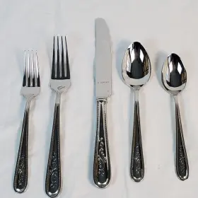 785121 Lenox Opal Innocence 18/10 Stainless 5pc. Place Setting Service For One