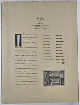 815485 Lenox Esquire 65-piece Flatware Set With Drawer Caddy Brand New #3