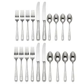 853438 Lenox Opal Innocence 20-piece Flatware Set Metallic