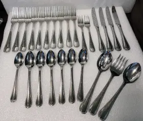 863543 Lenox Vintage Jewel 18/10 Stainless Flatware 26pc. Set