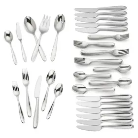878299 Lenox - Cantera Stainless Steel 65-piece Flatware Set New Other