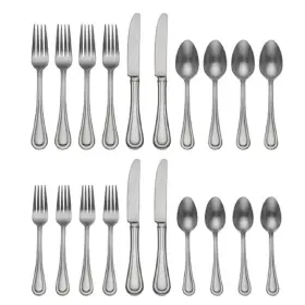 890139 Lenox Textured Neutrals - 18/10 Stainless 20pc. Flatware Set Service For Four