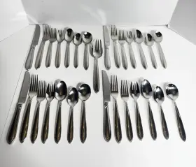 893227 Lenox Arrowridge Stainless Flatware Four Place Setting - 29 Pieces