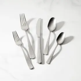 895540 Lenox French Perle Scallop Vintage - 18/10 Stainless 65pc. Flatware Set