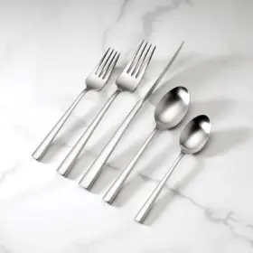 5pps Lenox Mals/5pps Kate Spade - Malmo Satin 18/10 Stainless Steel 5pc Place Setting
