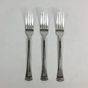 Lenox Por/f2x4 Portola Dinner Forks Flatware Silverware Dot Band 18/10 Stainless Set Of 3 #3