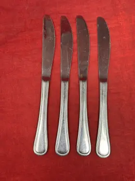 Lyf10 Libbey 4 Stainless Silverware Glossy Flat Handle Master Dinner Knife #2