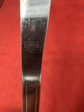 Lyf10 Libbey 4 Stainless Silverware Glossy Flat Handle Master Dinner Knife #3