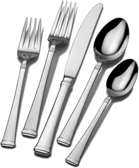 Lifetime Brands Inc. 885991014928 Mikasa Harmony 65-piece Flatware Set For 12 18/10 Stainless Steel Silverware Wi