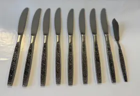 Lcu19 Lifetime Cutlery 8 Japan Stainless Dinner Knives 1 Butter Knife