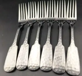 Lcu49 Lifetime Cutlery Set Of 6 Pattern Stainless Dinner Forks 7 3/8 Inch Japan #2