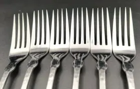 Lcu49 Lifetime Cutlery Set Of 6 Pattern Stainless Dinner Forks 7 3/8 Inch Japan #3