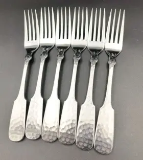 Lcu49 Lifetime Cutlery Set Of 6 Pattern Stainless Dinner Forks 7 3/8 Inch Japan