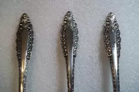 Lcu57 Lifetime Stainless Flatware Roses Scrolls Spoons Lot Of 7 Japan #2