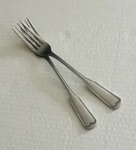 Lcu75 Lifetime Cutlery Stainless Japan 2 Dinner Forks Fiddle Handle Glossy