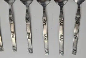 Lcu71 Lifetime Lcu88 Cutlery Teaspoons Set Of 8 Burnished Stainless Flatware #2