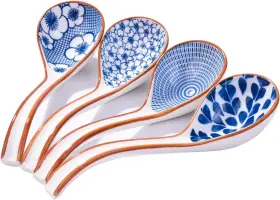 Lmrlcs 784121337954 Asian Large Tablespoons Set Of 4 Japanese And Korean Ceramic Soup Spoo