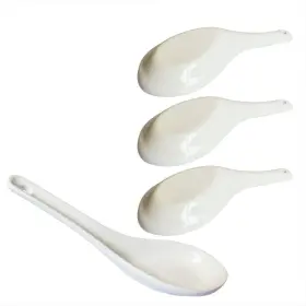 Lotatheta 711181915914 3 Pcs Asia Porcelain Soup Spoon Ceramic Rice Spoons Chinese Won Ton For H