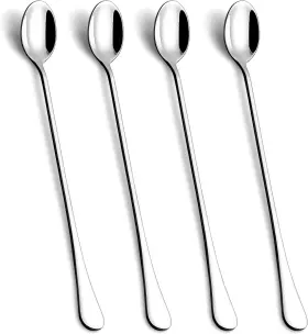 9.5inspoon4silver Lovingly Yours 9.5-inch Long Handle Spoon Ice Tea Spoons Cream