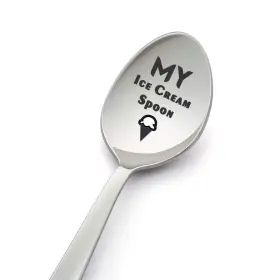 Lyf Collection 720163311842 My Ice Cream Spoonfunny 8 Inch Stainless Steel Spoon For Lovers Engrav
