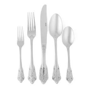 Martha Stewart 085081656391 Perrine 20 Piece Flatware Mirror Polish Silverware Set - Stainless Steel Uten