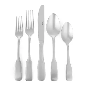 Martha Stewart 085081656421 Halsey 20 Piece Flatware Mirror Polish Silverware Set - Stainless Steel Utens