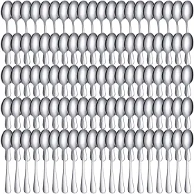 Lo-meanplan-26785 Meanplan 100 Pcs Demitasse Espresso Spoons Stainless Steel Bulk 4.33ftft Small Mini Cof