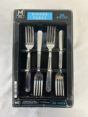 2557-x04 Members Mark Stainless Steel Dinner Forks 36 Ct. Free Shipping