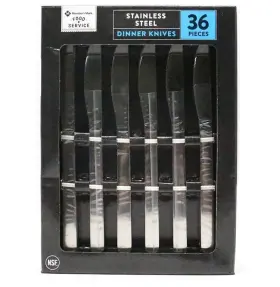 752685 Members Mark Stainless Steel Dinner Knife Set. - Choose Your Count