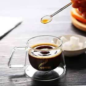 Ghp599 Mewuthede 4 Pcs Clear Glass Tea Spoon Stirring Stick Long Handle Coffee #3