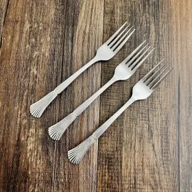 Mll3 Michael Lloyd 3 Dinner Fork Stainless 7 1/2in Replacement Glossy Ribbed #2
